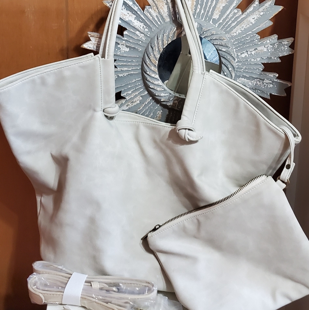 Anthropolgy Off White Tote